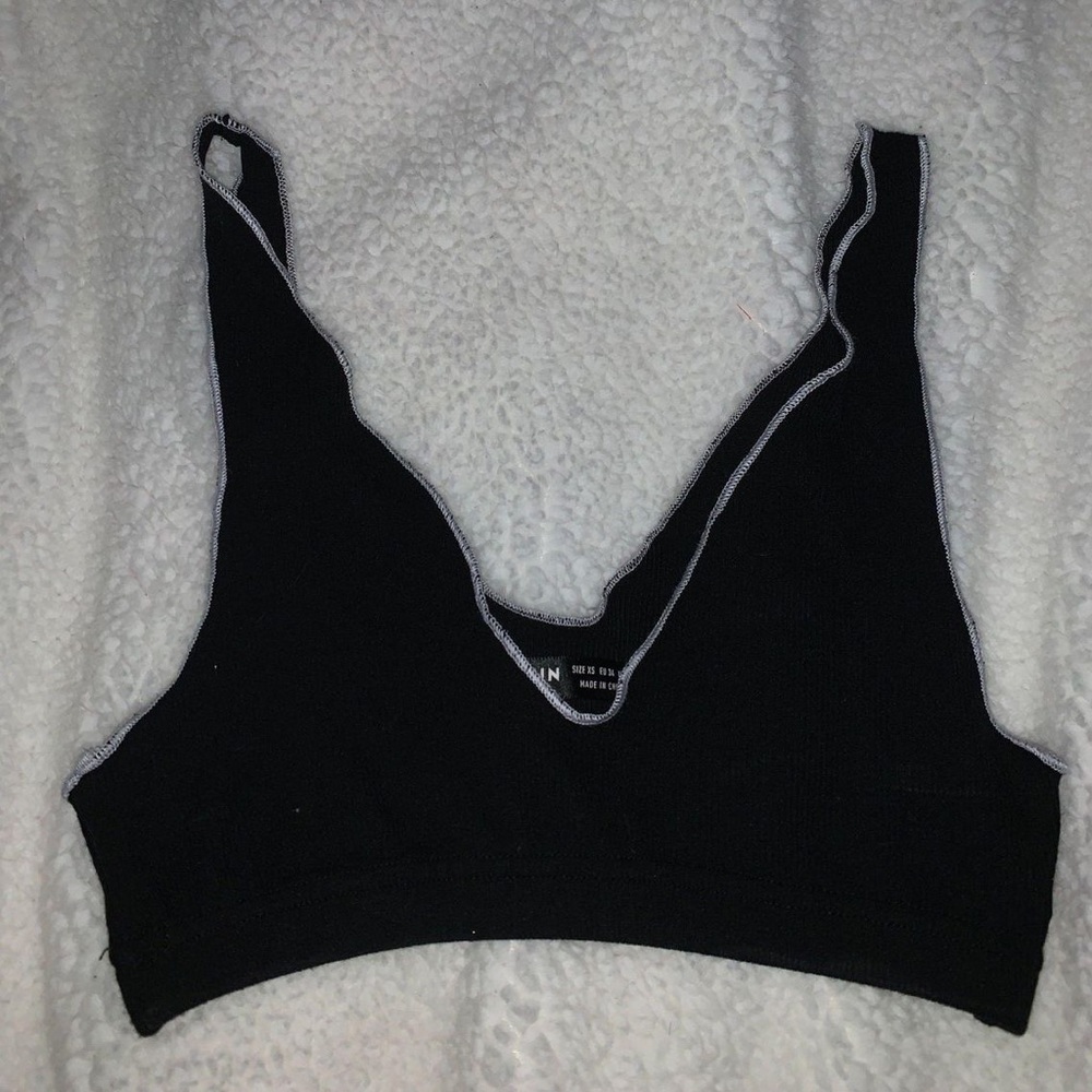 Shein V Neck Ribbed Top
